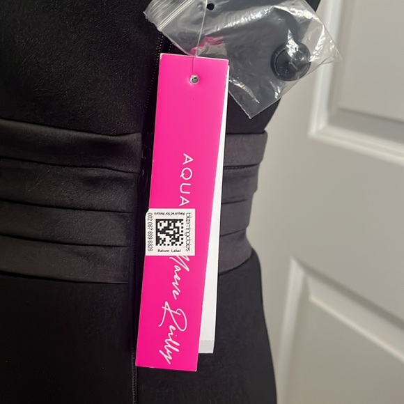 AQUA RILEY BLACK BLAZER TUXEDO DRESS SZ XS - Picture 5 of 7